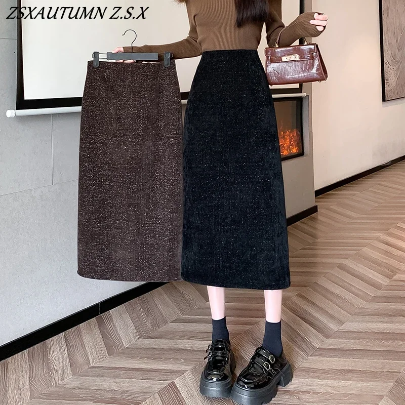 Бархатная яркая шелковая тонкая юбка Femme осень-зима корейская мода повседневная черная юбка женская темпераментная
Бархатная яркая шелковая тонкая юбка Femme осень-зима корейская мода повседневная черная юбка женская темпераментная