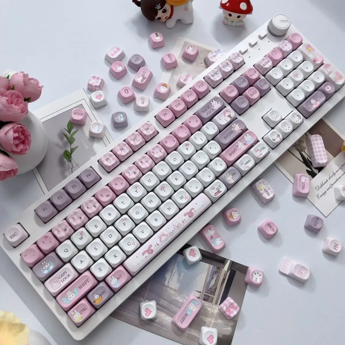 Cute Miffy 108 Keys Mechanical Keyboard LED Backlight Office Girls Game Wired Good Looks Lovely Mute Kawaii Office New Style
Cute Miffy 108 Keys Mechanical Keyboard LED Backlight Office Girls Game Wired Good Looks Lovely Mute Kawaii Office New Style
