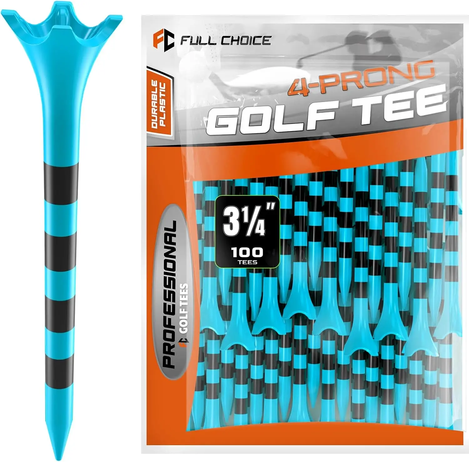 Plastic Golf Tees 100 Pack 3-1/4", Enhanced Durability, Oversized Head, Reduce Friction & Side Spin
Plastic Golf Tees 100 Pack 3-1/4", Enhanced Durability, Oversized Head, Reduce Friction & Side Spin
