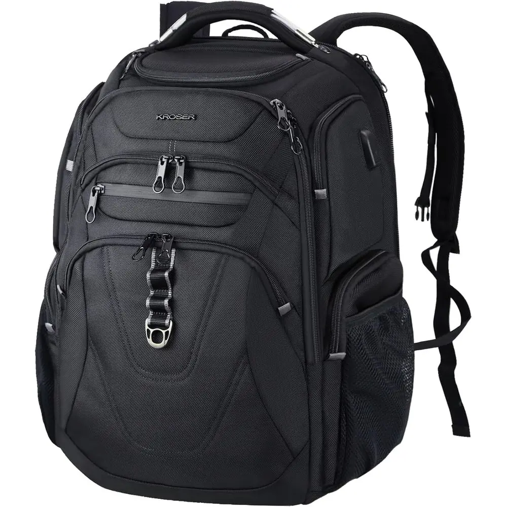 18.4 Inch Large Gaming Laptop Backpack with Water-Resistant Material, USB Port, and TSA Friendly for Men & Women - Black
18.4 Inch Large Gaming Laptop Backpack with Water-Resistant Material, USB Port, and TSA Friendly for Men & Women - Black
