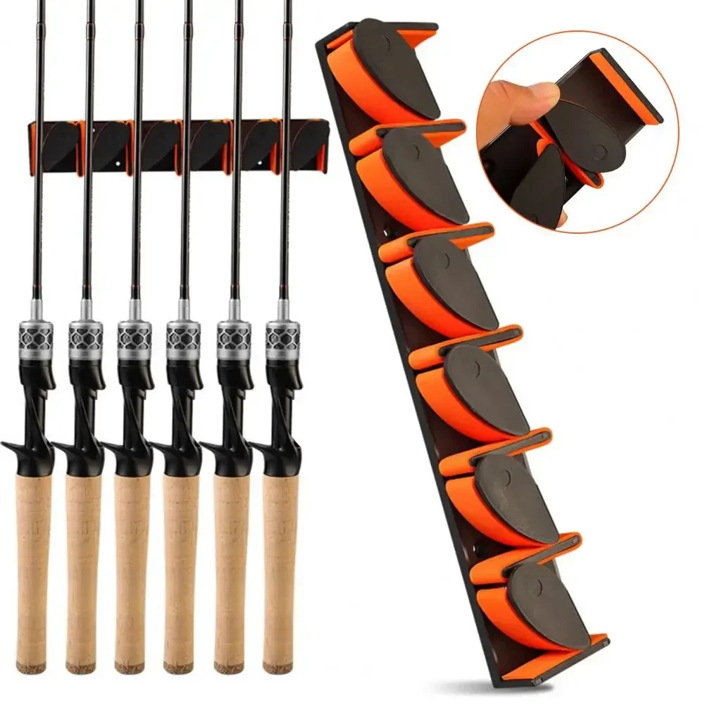 Fishing Rod Holder Quick Buckle 6 Compartments Punch-free Fishing Rod Rack Wall-Mounted Vertical Fishing Pole Rack Accessories
Fishing Rod Holder Quick Buckle 6 Compartments Punch-free Fishing Rod Rack Wall-Mounted Vertical Fishing Pole Rack Accessories