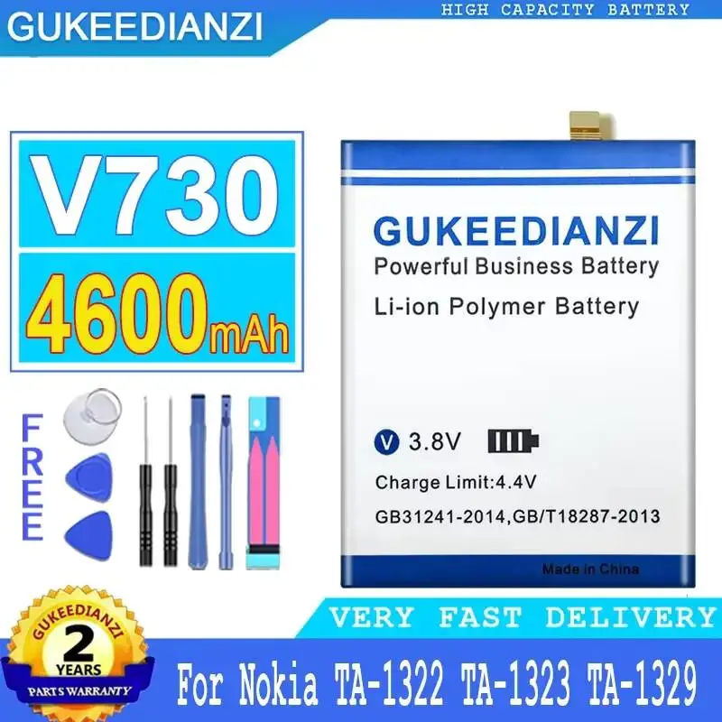 4600Mah For Nokia TA-1322 TA-1323 TA-1329 V730 High Compatibility Mobile Phone Battery
4600Mah For Nokia TA-1322 TA-1323 TA-1329 V730 High Compatibility Mobile Phone Battery