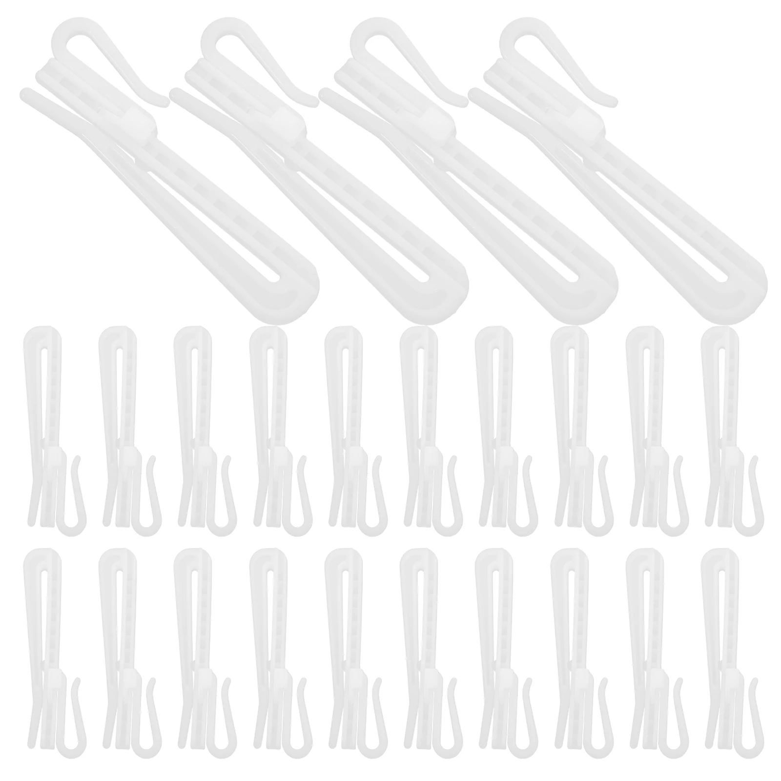 50pcs Curtain Hooks Adjustable Plastic Hangers for Track Clips Drapes Window Pleated Hooks Home Decorative Accessories
50pcs Curtain Hooks Adjustable Plastic Hangers for Track Clips Drapes Window Pleated Hooks Home Decorative Accessories