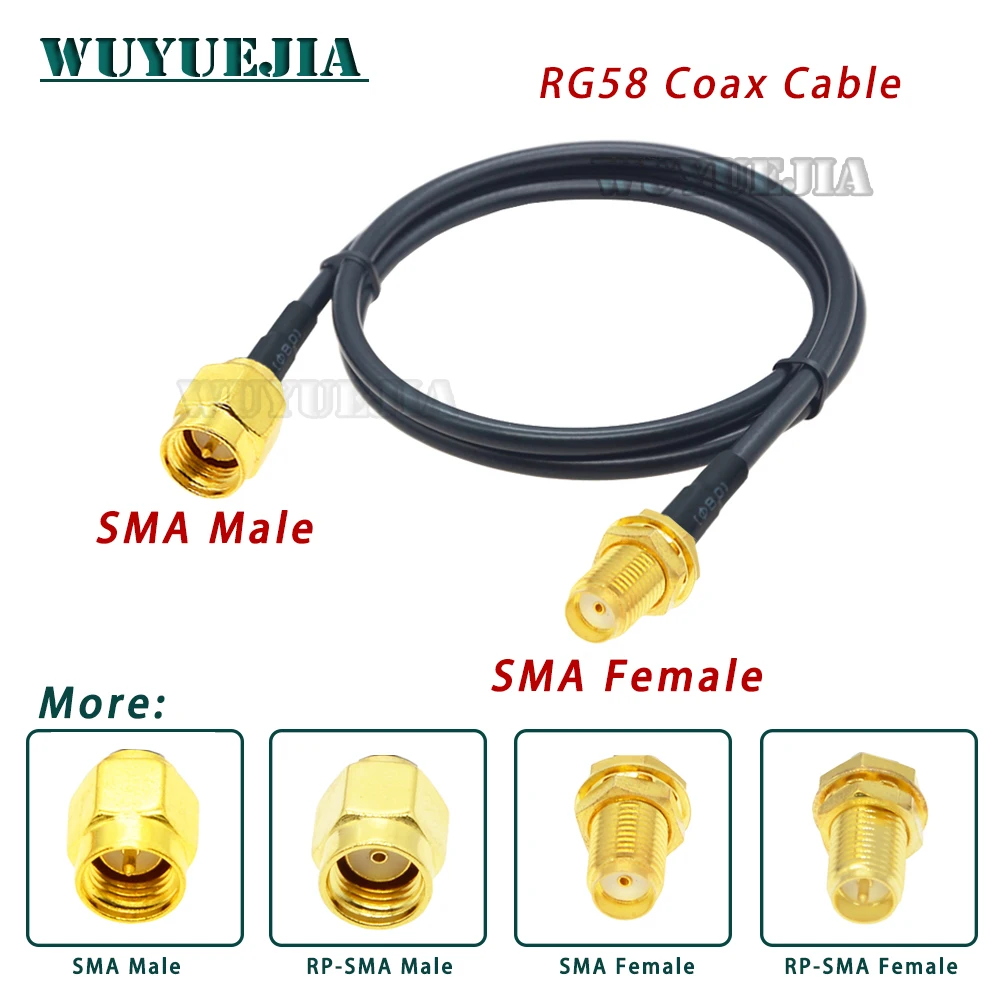 SMA Male Female to SMA Female Male RG58 50ohm Coaxial Cable RP SMA Plug WiFi Antenna Extension Cable Connector Adapter Pigtail
SMA Male Female to SMA Female Male RG58 50ohm Coaxial Cable RP SMA Plug WiFi Antenna Extension Cable Connector Adapter Pigtail