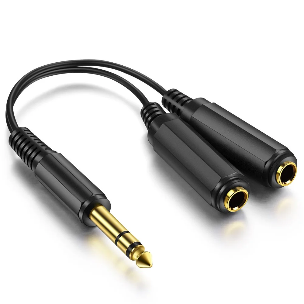 0.3M/1Ft 1/4 TRS Male To Dual 6.35mm Female Y Splitter Adapter Stereo Jack 6.5mm 1-to-2 Extension Cable for Amplifier Speaker
0.3M/1Ft 1/4 TRS Male To Dual 6.35mm Female Y Splitter Adapter Stereo Jack 6.5mm 1-to-2 Extension Cable for Amplifier Speaker