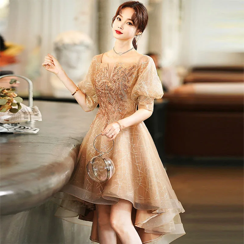 Robe de soiree Lace up Elegant vestido de festa evening dress with Appliques Short Front Long Back Party Dresses Prom Dresses
Robe de soiree Lace up Elegant vestido de festa evening dress with Appliques Short Front Long Back Party Dresses Prom Dresses