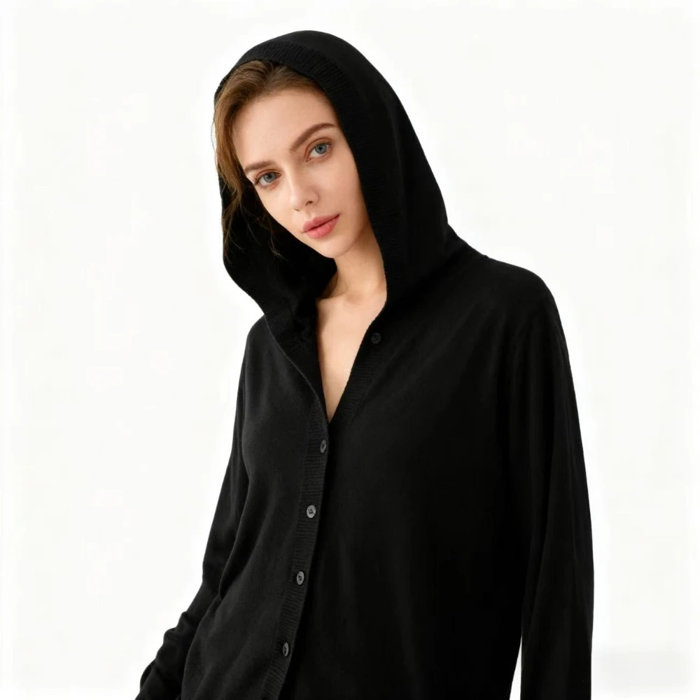 2025 Women's Fashion Spring/Autumn Hoodie Soft Glutinous 64%Natural Mulberry Silk 10%Cashmere Blend Long Sleeved Loose Cardigan
2025 Women's Fashion Spring/Autumn Hoodie Soft Glutinous 64%Natural Mulberry Silk 10%Cashmere Blend Long Sleeved Loose Cardigan