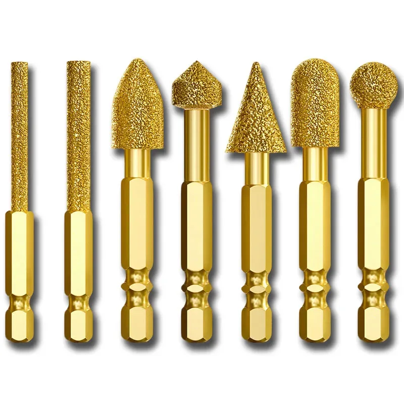 7pcs Diamond Burr Set Rotary Tool Grinding Bits for Metal, Stone, Glass, Jewelry Carving & Polishing, Compatible with Dremel
7pcs Diamond Burr Set Rotary Tool Grinding Bits for Metal, Stone, Glass, Jewelry Carving & Polishing, Compatible with Dremel