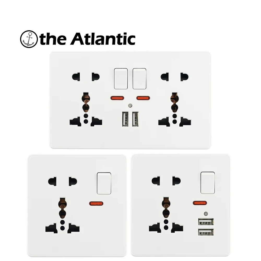 Универсальная розетка с пятью отверстиями, переключатель управления, 13 А, белая пластиковая панель с двойной USB-розеткой 2,1 А, 2-контактная 3-контактная
Универсальная розетка с пятью отверстиями, переключатель управления, 13 А, белая пластиковая панель с двойной USB-розеткой 2,1 А, 2-контактная 3-контактная