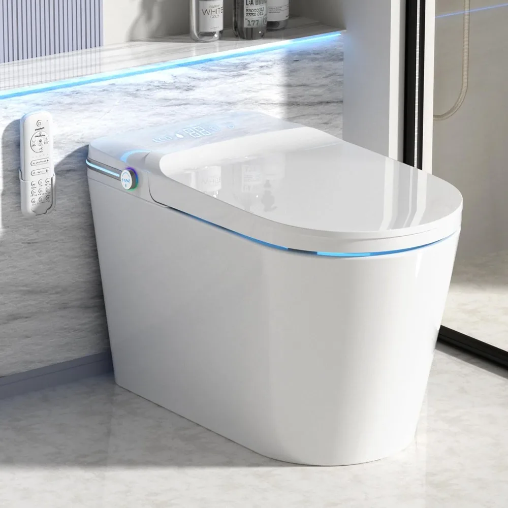 Smart Toilet with Warm Water Sprayer & Dryer, One Piece Bidet Toilet with Foot Sensor Operation, Smart Toilet
Smart Toilet with Warm Water Sprayer & Dryer, One Piece Bidet Toilet with Foot Sensor Operation, Smart Toilet