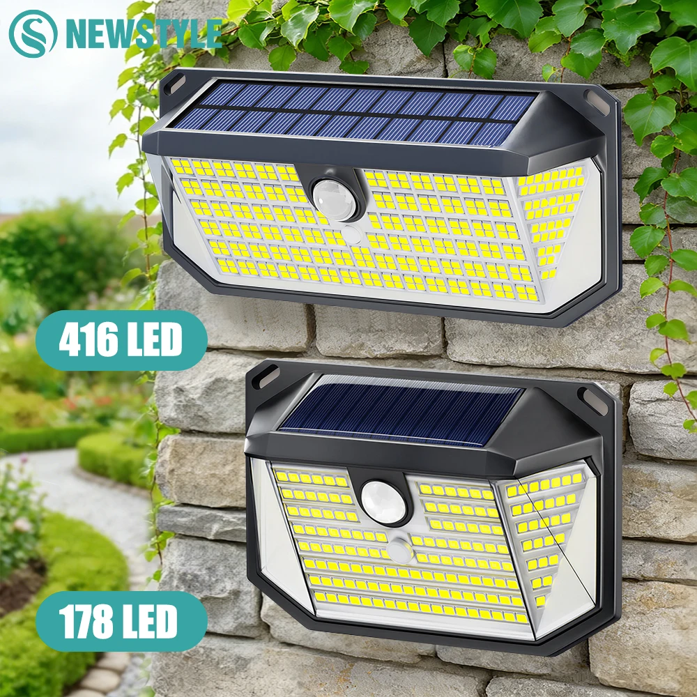 416/178LED Solar Lights Outdoor Waterproof Garden Solar Motion Sense Lights with 300° Angle 3 Modes Patio Yard Deck Fence
416/178LED Solar Lights Outdoor Waterproof Garden Solar Motion Sense Lights with 300° Angle 3 Modes Patio Yard Deck Fence