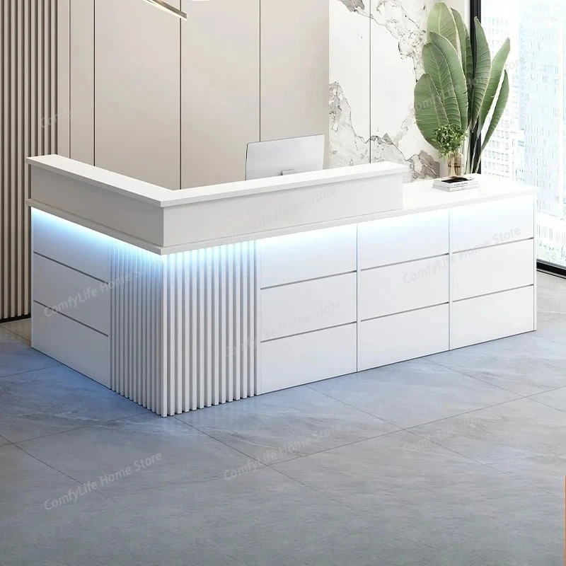 Storage Nordic Reception Desk Counter Decorations Beauty Modern Reception Desk Counter Hair Salon Luxury Commercial Furniture
Storage Nordic Reception Desk Counter Decorations Beauty Modern Reception Desk Counter Hair Salon Luxury Commercial Furniture