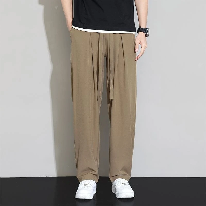 Ice Silk Cooling Baggy Man Suits Pants Wide Leg Suit Trousers for Men 2025 Summer Slacks Designer Work Wear Cheap Casual Clothes
Ice Silk Cooling Baggy Man Suits Pants Wide Leg Suit Trousers for Men 2025 Summer Slacks Designer Work Wear Cheap Casual Clothes