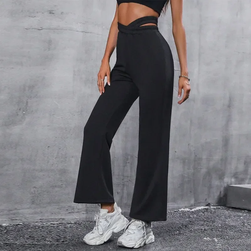 Fashion Women's Simple Slim Sports Hollow Out Waist Flared Pant Female Clothes Temperament Commuting Women Casual Trousers YSQ44
Fashion Women's Simple Slim Sports Hollow Out Waist Flared Pant Female Clothes Temperament Commuting Women Casual Trousers YSQ44