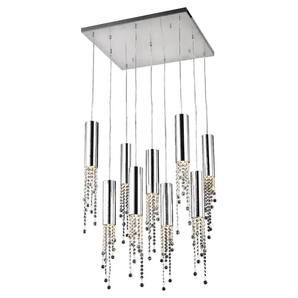Chrome Crystal Ceiling Led Chandelier Long Loft Pendant Lamp Staircase Dining Room Hallway Lobby Kitchen Island Indoor Lighting
Chrome Crystal Ceiling Led Chandelier Long Loft Pendant Lamp Staircase Dining Room Hallway Lobby Kitchen Island Indoor Lighting