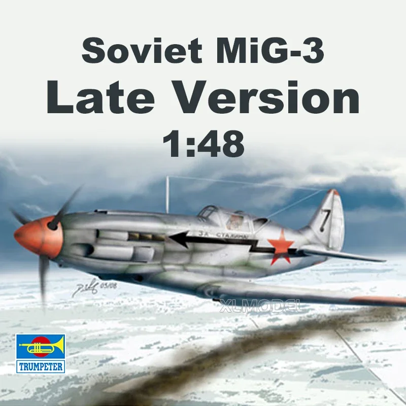 Сборная модель трубача 1/48 02831, советский истребитель МиГ-3, поздняя сцена, пластиковая масштабная модель, комплект
Сборная модель трубача 1/48 02831, советский истребитель МиГ-3, поздняя сцена, пластиковая масштабная модель, комплект