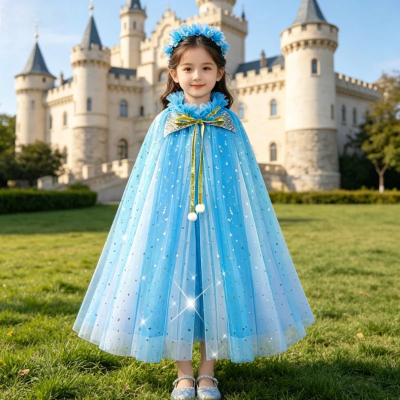 Princess Style Light Up Tulle Cape Collection Sequined Cloak with Handbag Crown Accessories Luminous Costume Suit for Party
Princess Style Light Up Tulle Cape Collection Sequined Cloak with Handbag Crown Accessories Luminous Costume Suit for Party