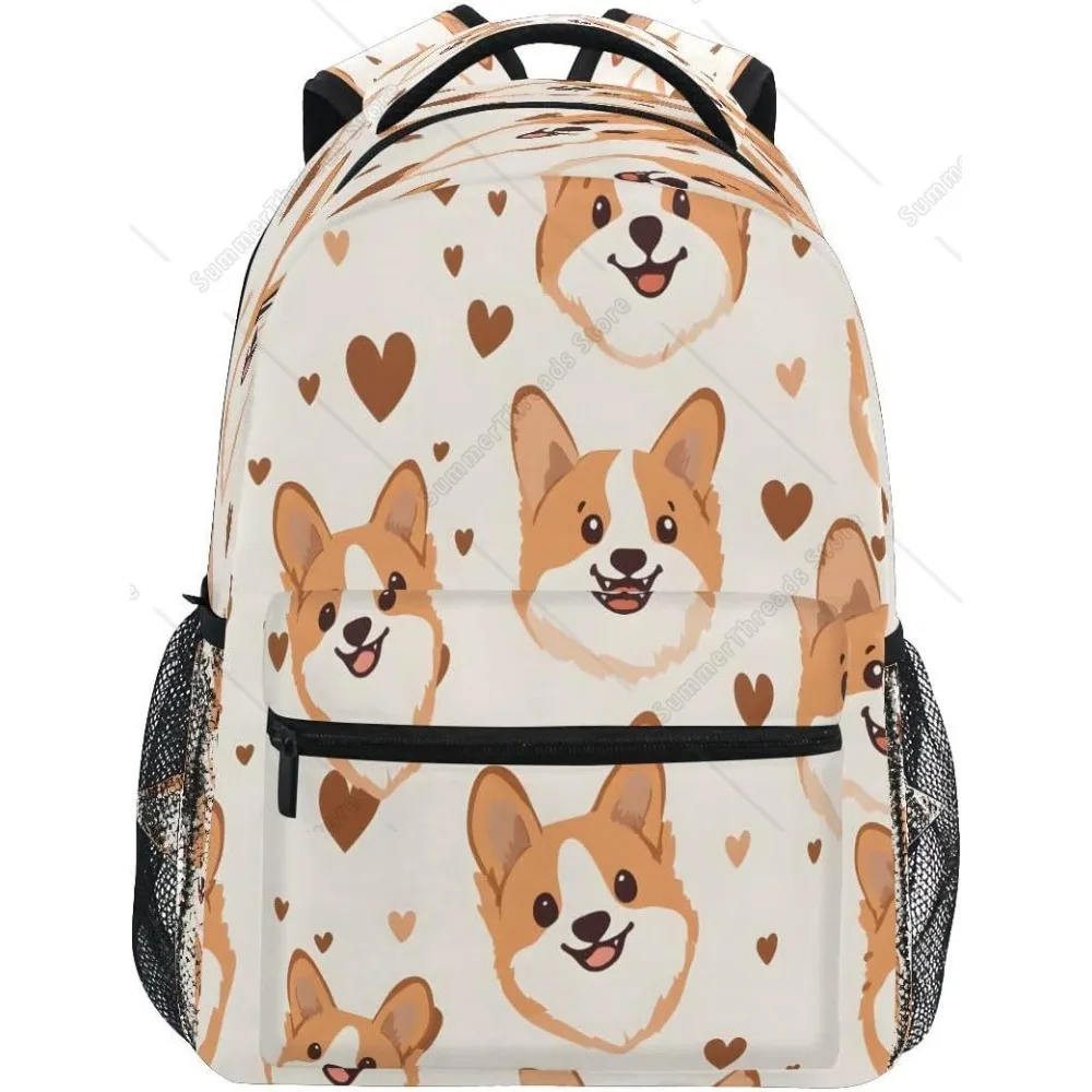 Cute Corgi & Heart Print Backpack, Adorable Pet - themed Bag for Corgi Lovers, Ideal for Daily and School Use
Cute Corgi & Heart Print Backpack, Adorable Pet - themed Bag for Corgi Lovers, Ideal for Daily and School Use