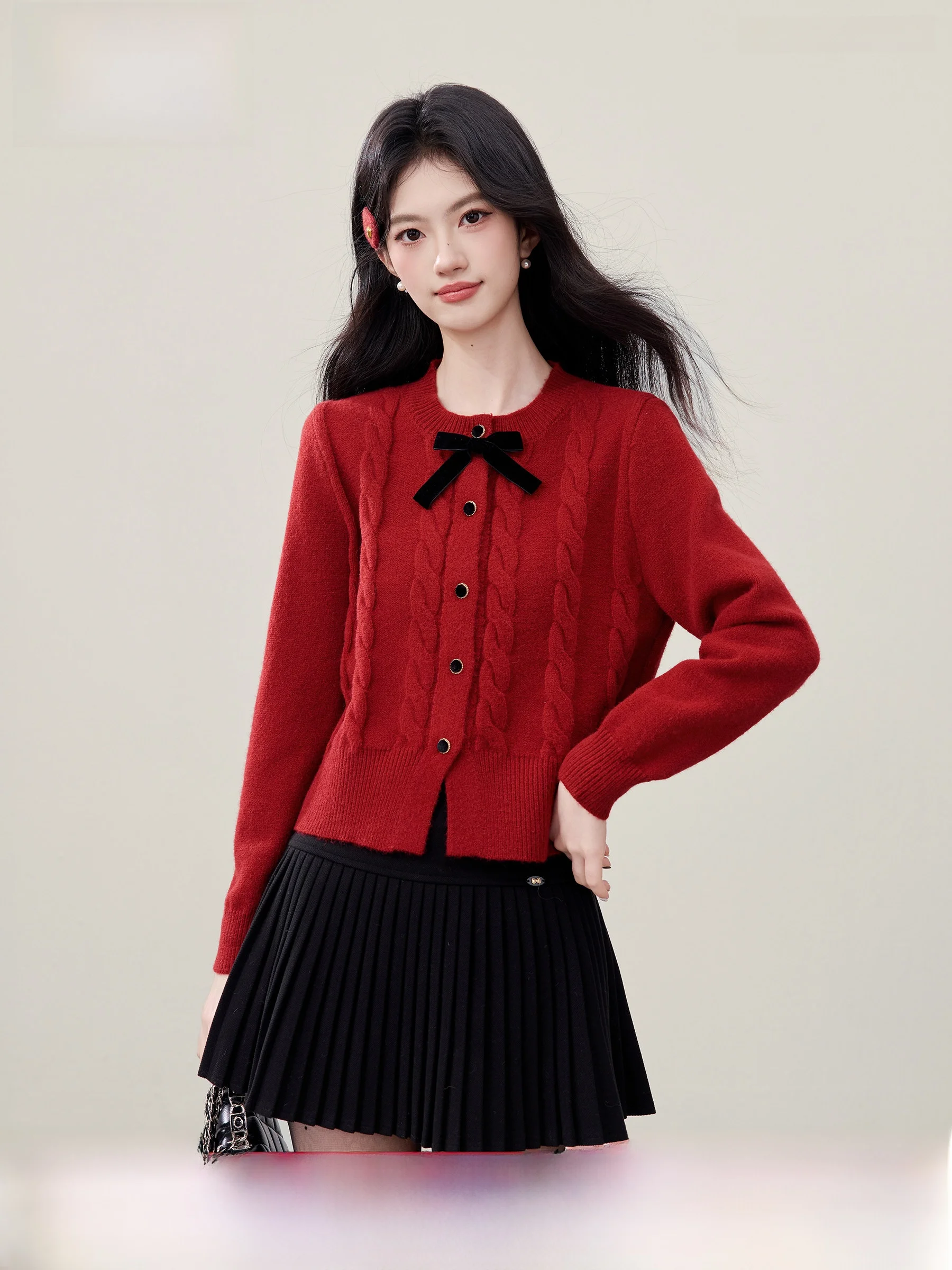 Red New Year Knitted Sweater Women's Spring Design Knot Soft Comfortable Long Sleeve Cardigan Versatile Versatile F...
Red New Year Knitted Sweater Women's Spring Design Knot Soft Comfortable Long Sleeve Cardigan Versatile Versatile F...