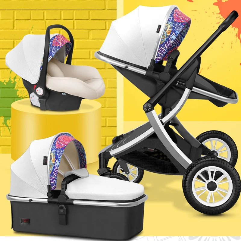 3-in-1 Baby Stroller with Safety Carrycot High-View Reversible Direction Reclining Seated Positions, Shock Absorption, Foldable
3-in-1 Baby Stroller with Safety Carrycot High-View Reversible Direction Reclining Seated Positions, Shock Absorption, Foldable