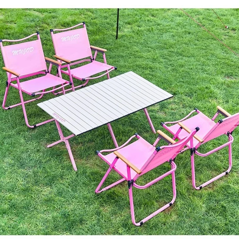 Outdoor Foldable Pink Table and Chair Set Portable Carbon Steel Table, Milk Tea Coffee Shop Combination Table, Camping Chair
Outdoor Foldable Pink Table and Chair Set Portable Carbon Steel Table, Milk Tea Coffee Shop Combination Table, Camping Chair