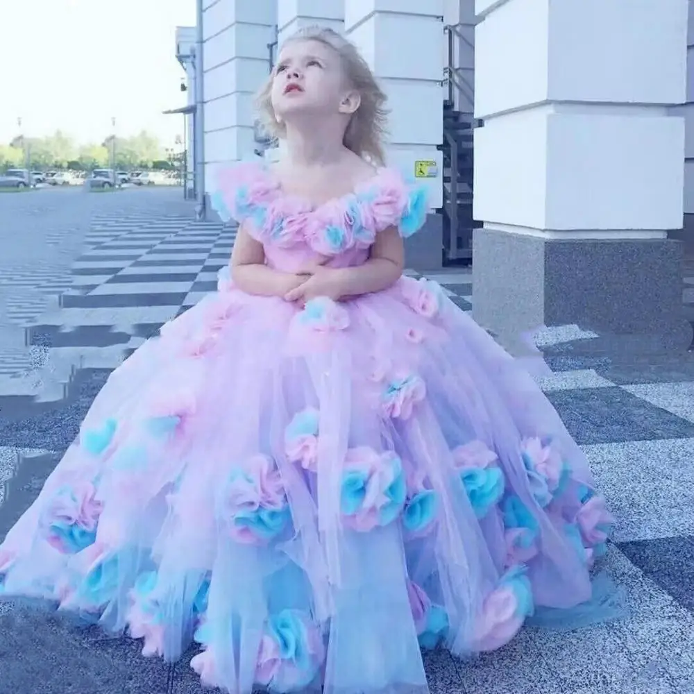 Girls First Communion Dress Children Pageant Ball Gown Girl Colorful Flowers Wedding Dresses for Kids Piano Performance Vestidos
Girls First Communion Dress Children Pageant Ball Gown Girl Colorful Flowers Wedding Dresses for Kids Piano Performance Vestidos