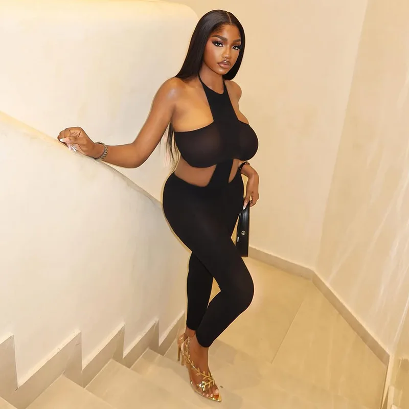 Solid Color Fashionable Women's Design Tight-fitting Street Jumpsuit, Sexy Backless Strapless Halter Neck Bodysuit
Solid Color Fashionable Women's Design Tight-fitting Street Jumpsuit, Sexy Backless Strapless Halter Neck Bodysuit
