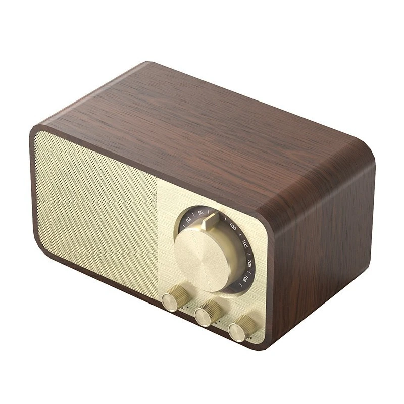 Wood grain retro Bluetooth speaker, wireless FM portable Bluetooth speaker, desktop home radio speaker, birthday gift.
Wood grain retro Bluetooth speaker, wireless FM portable Bluetooth speaker, desktop home radio speaker, birthday gift.