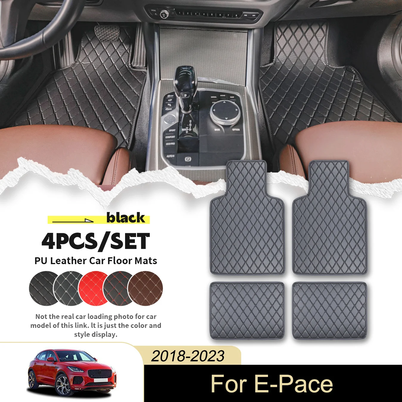 4pcs Universal Car Floor Mats For Jaguar For E-Pace 2018-2023 PU Leather Waterproof and Stain Resistant, Easy to Clean
4pcs Universal Car Floor Mats For Jaguar For E-Pace 2018-2023 PU Leather Waterproof and Stain Resistant, Easy to Clean