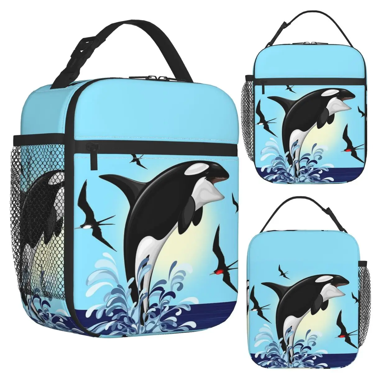 Orca Killer Whale Jumping Out The Ocean Insulated Lunch Bag for Women Storage Food Boxes Container Cooler Thermal Lunch Box Tote
Orca Killer Whale Jumping Out The Ocean Insulated Lunch Bag for Women Storage Food Boxes Container Cooler Thermal Lunch Box Tote