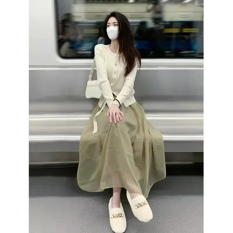 2025 Korean New Two Piece Set For Women Long Sleeve Sweater High Waist Long Skirt Female Suit
2025 Korean New Two Piece Set For Women Long Sleeve Sweater High Waist Long Skirt Female Suit