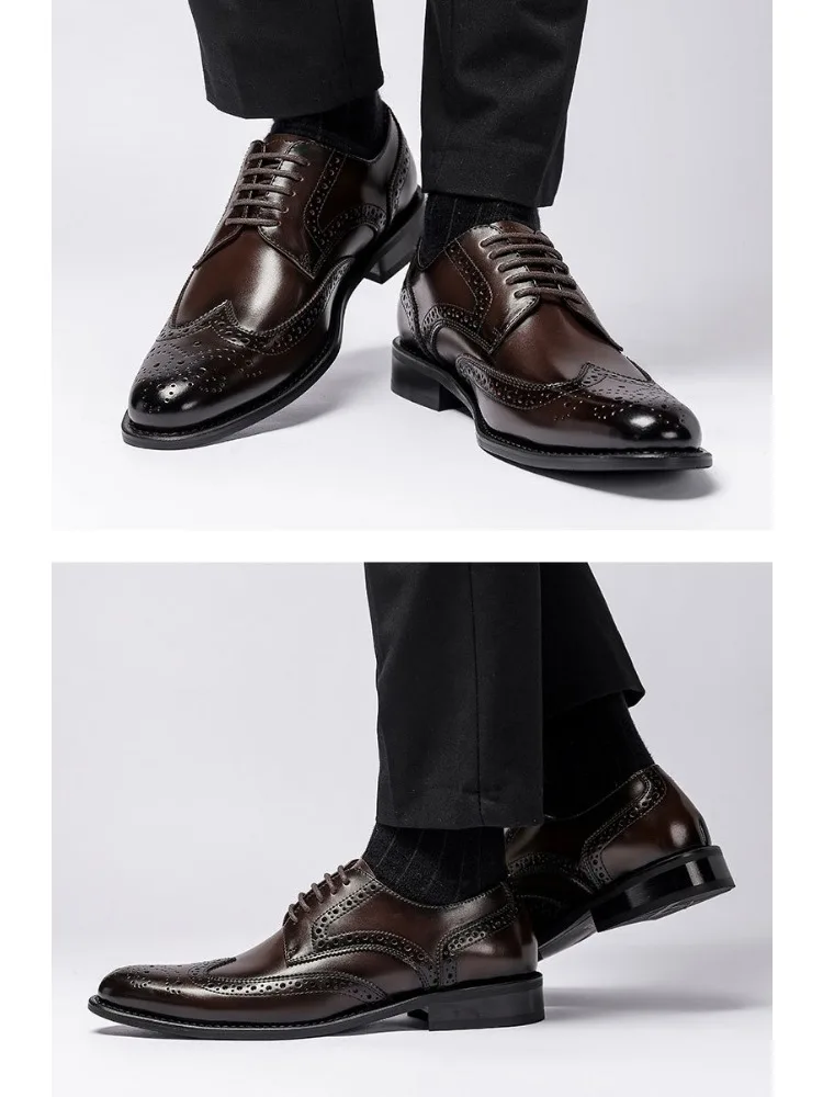 Men's Motorcycle Boots Leather Gentleman Block Carved Business Dress Wedding Shoes
Men's Motorcycle Boots Leather Gentleman Block Carved Business Dress Wedding Shoes