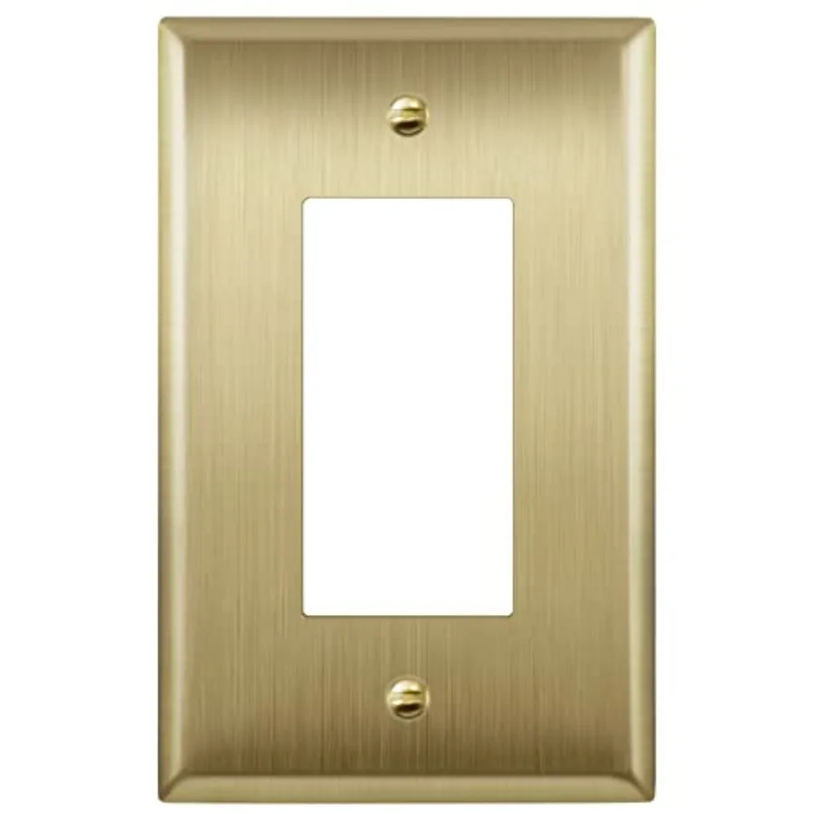Decorator Switch or Receptacle Metal Wall Plate, Outlet Cover, Corrosion Resistant, Mid-Size.88" x.", LMWP-31M-BB, UL Listed
Decorator Switch or Receptacle Metal Wall Plate, Outlet Cover, Corrosion Resistant, Mid-Size.88" x.", LMWP-31M-BB, UL Listed