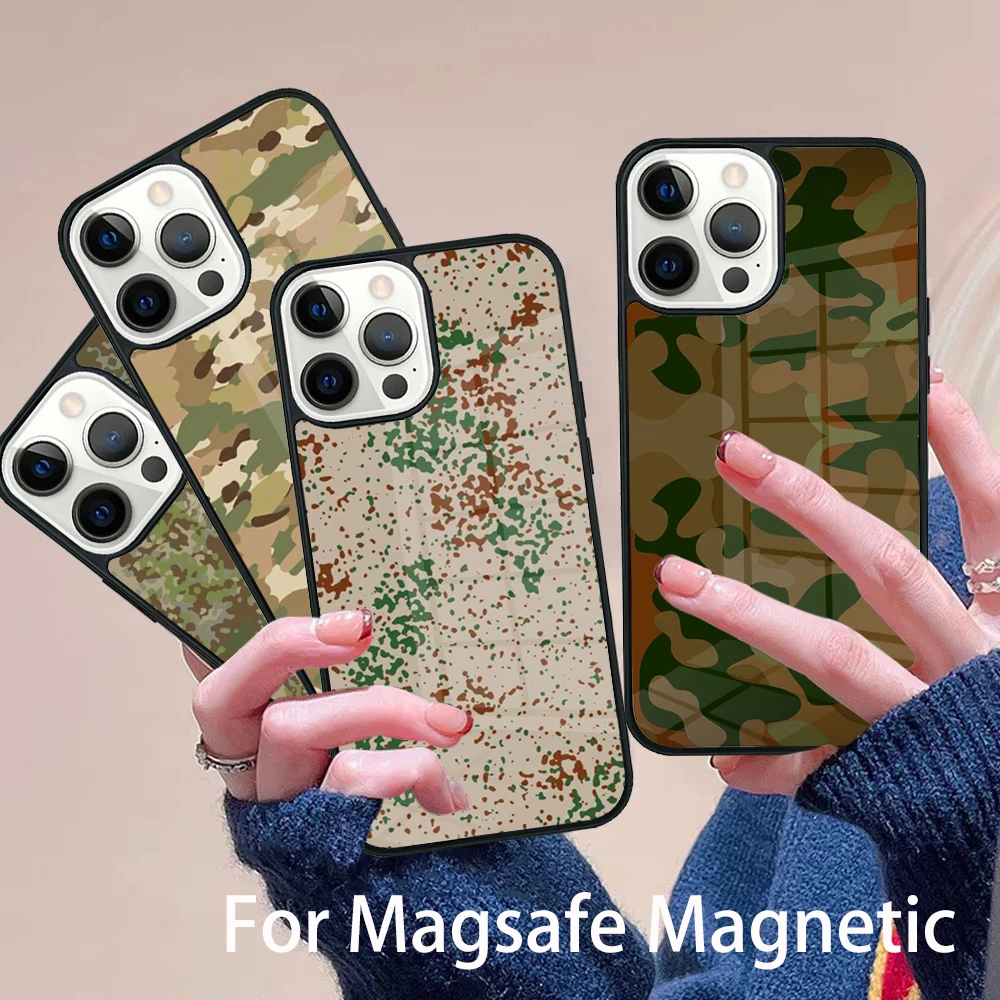 Military Army Camo Camouflage Pattern Phone Case Magesafe Magnetic Wireless Cover For IPhone 16 11 12 13 14 15 Pro Max Plus
Military Army Camo Camouflage Pattern Phone Case Magesafe Magnetic Wireless Cover For IPhone 16 11 12 13 14 15 Pro Max Plus