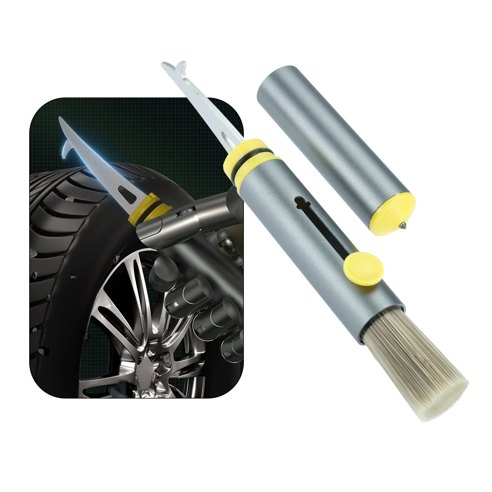 3-in-1 Vehicle Air Condition Outlet Scrubber Cleaning Brush Multifunctional Portable Auto Tire Stone Remover with Window Breaker
3-in-1 Vehicle Air Condition Outlet Scrubber Cleaning Brush Multifunctional Portable Auto Tire Stone Remover with Window Breaker