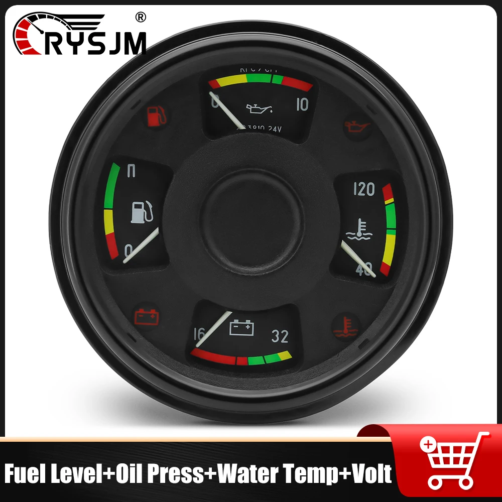 4 In 1 Gauge Panel Voltmeter Fuel Level Gauge Oil Pressure Meter Water Temperature Combination of Instruments Dashboard For Car
4 In 1 Gauge Panel Voltmeter Fuel Level Gauge Oil Pressure Meter Water Temperature Combination of Instruments Dashboard For Car