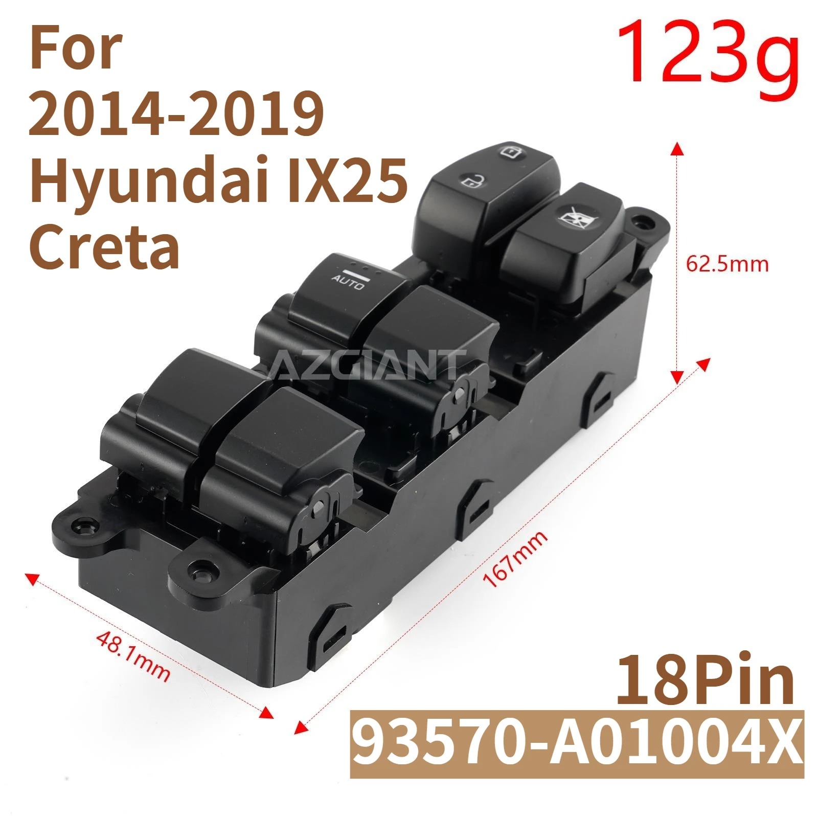 For Hyundai IX25 Creta Car Electric Power Window Master Switch Door Glass Console Regulator Button 2014 2015 2016 2017 2018 2019
For Hyundai IX25 Creta Car Electric Power Window Master Switch Door Glass Console Regulator Button 2014 2015 2016 2017 2018 2019