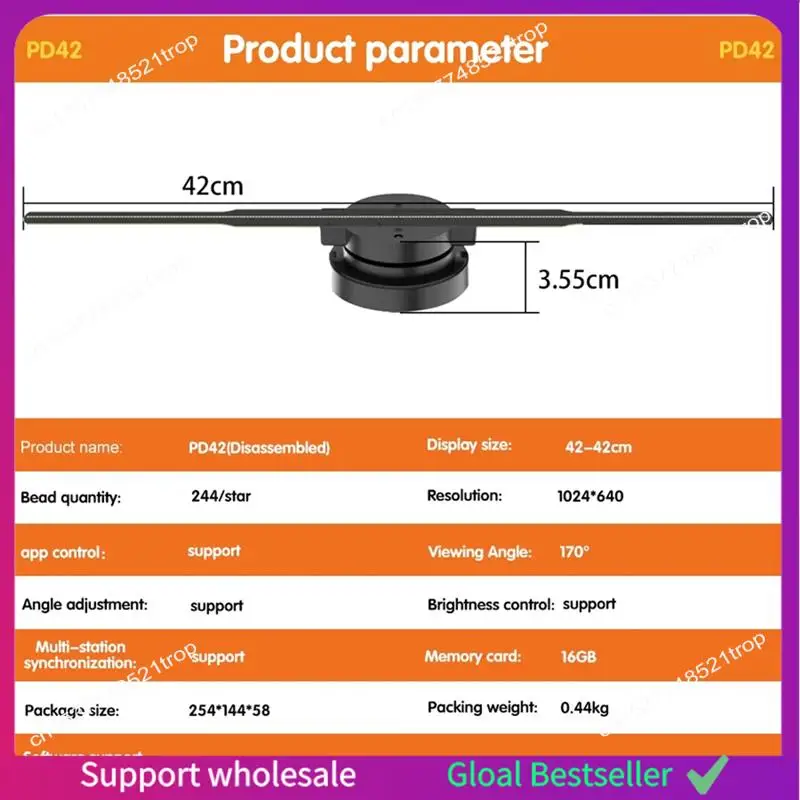 A38M 42Cm 3D Hologram Projector Fan LED Sign Holographic Player Support Image Bar Party Advertising Display Light
A38M 42Cm 3D Hologram Projector Fan LED Sign Holographic Player Support Image Bar Party Advertising Display Light