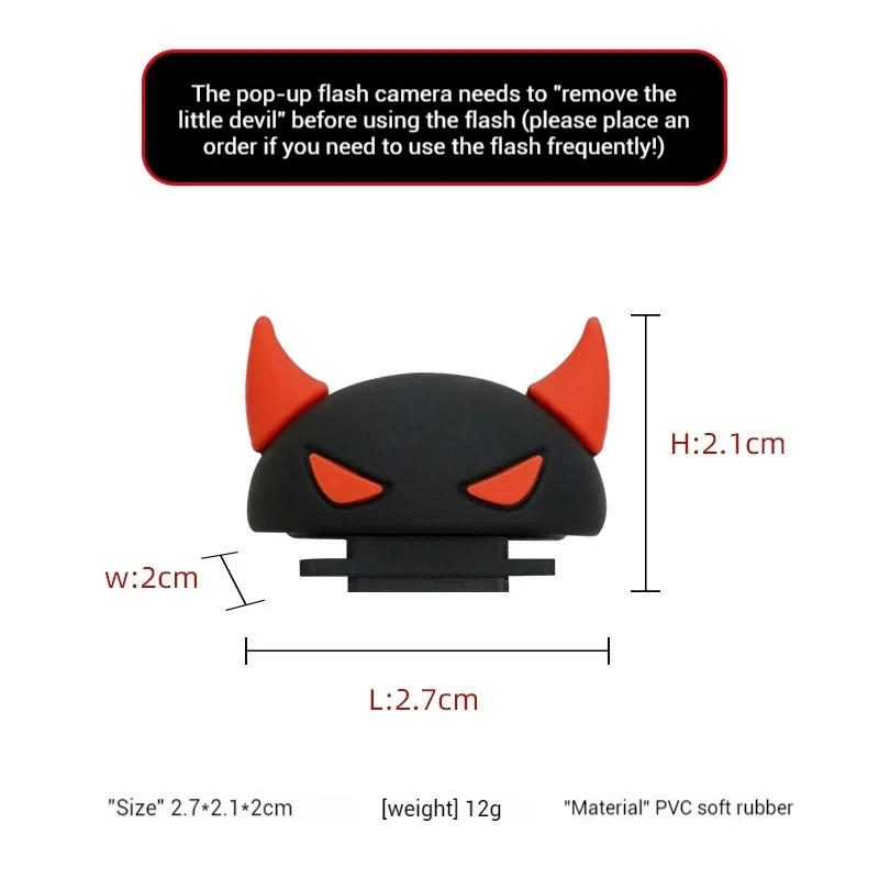 Cute Devil Horn Camera Hot Shoe Cover Adorable Protective Cap Compatible /w Canon Nikon Fujifilm Leica DSLR/Mirrorless Universal
Cute Devil Horn Camera Hot Shoe Cover Adorable Protective Cap Compatible /w Canon Nikon Fujifilm Leica DSLR/Mirrorless Universal