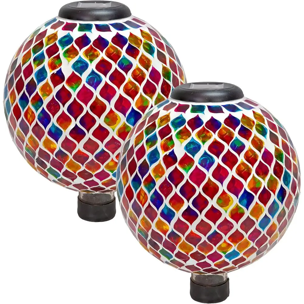 10-Inch Outdoor Garden Glass Globe - Summer Trellis Design - Set of 2
10-Inch Outdoor Garden Glass Globe - Summer Trellis Design - Set of 2