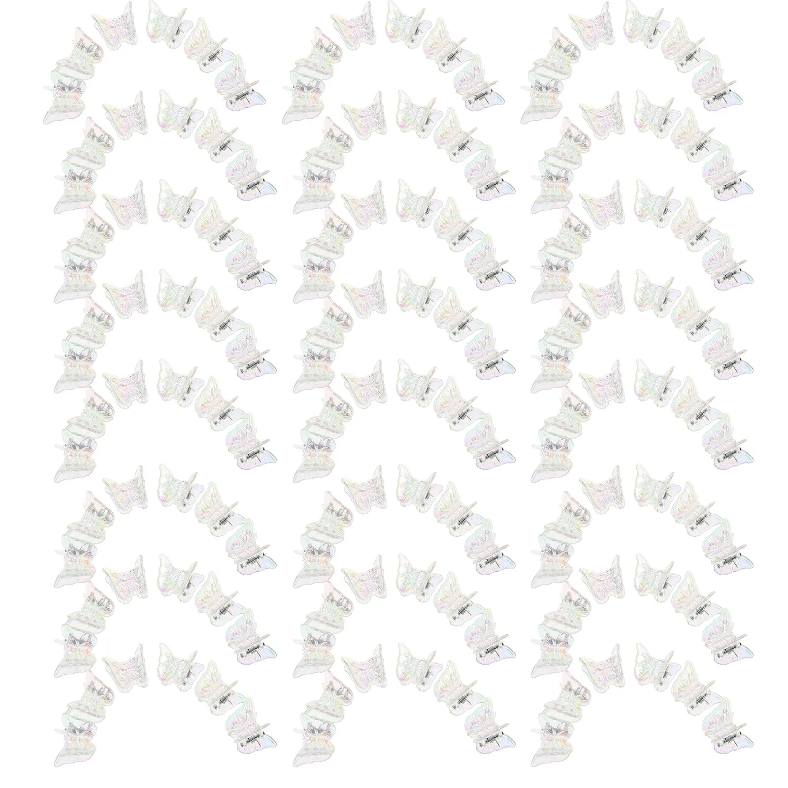 100Pcs Mini Butterfly Hair Claw Clips Clear Shimmering Iridescent Design Elegant Secure Hold for Women Girls Kids Portable
100Pcs Mini Butterfly Hair Claw Clips Clear Shimmering Iridescent Design Elegant Secure Hold for Women Girls Kids Portable