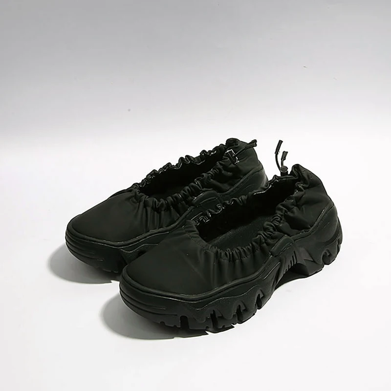 Black British Style Elastic Band Sneakers New Round Toe Thick Heel Platform All-Match Single Shoes Casual Drawstring Loafers
Black British Style Elastic Band Sneakers New Round Toe Thick Heel Platform All-Match Single Shoes Casual Drawstring Loafers