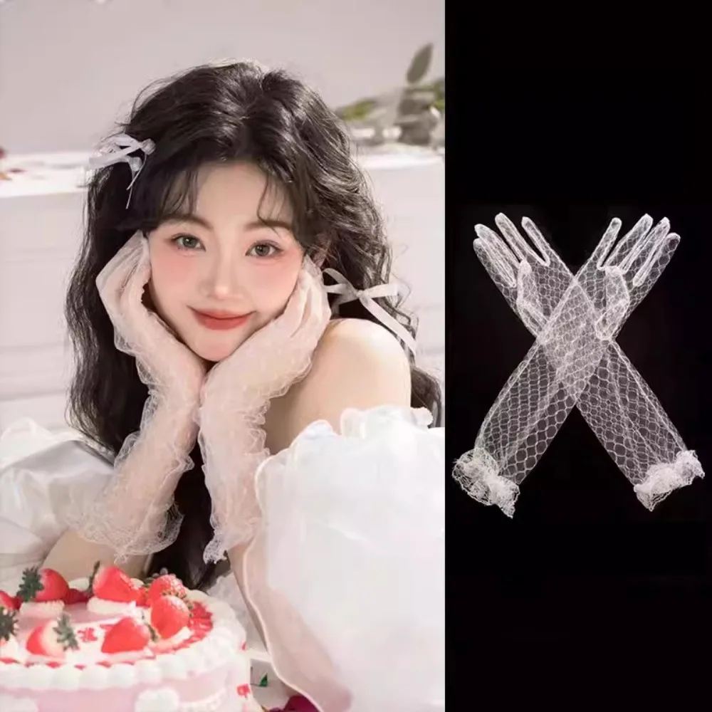 Fashion White Satin Long Gloves Lace Sweet Wedding Bridal Gloves Vintage Elastic Long Finger Mittens Banquet
Fashion White Satin Long Gloves Lace Sweet Wedding Bridal Gloves Vintage Elastic Long Finger Mittens Banquet