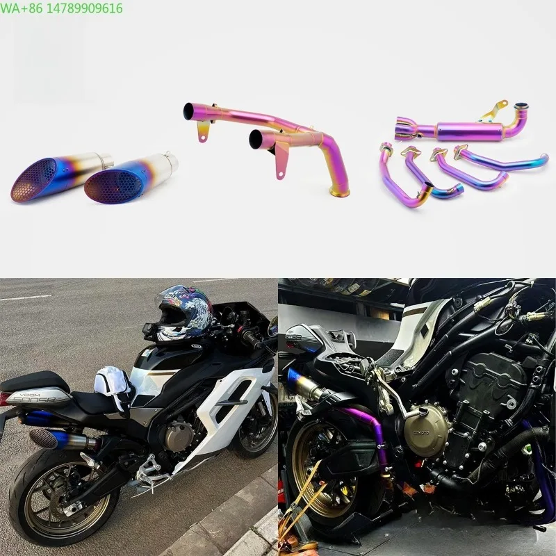 Full-Size Custom Motorcycle ExhaustOriginal CFmoto Spring Breeze 500SR VOOM Modified Exhaust Pipe, Roasted Blue At The End Of Th
Full-Size Custom Motorcycle ExhaustOriginal CFmoto Spring Breeze 500SR VOOM Modified Exhaust Pipe, Roasted Blue At The End Of Th