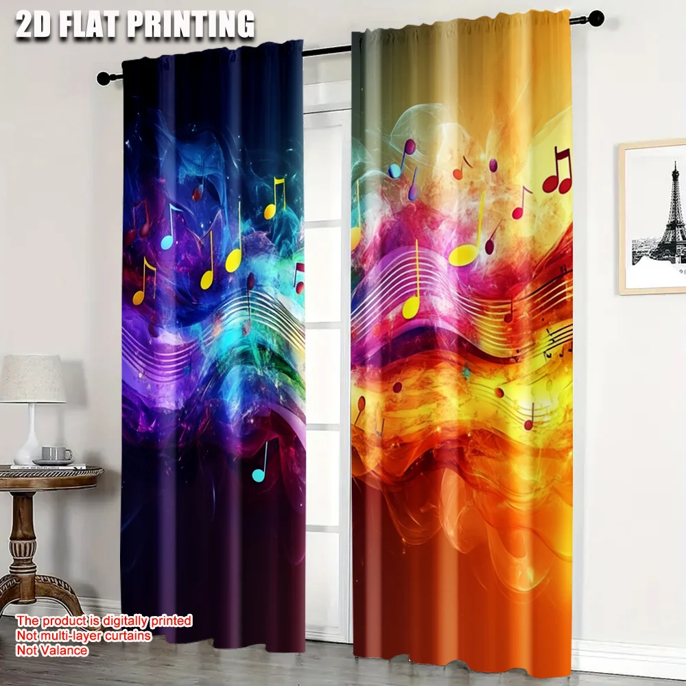 2pcs, Window Curtain 2D print Rainbow Music Versatile Polyester (without rod) Holiday for Bedroom & Living Room Decor
2pcs, Window Curtain 2D print Rainbow Music Versatile Polyester (without rod) Holiday for Bedroom & Living Room Decor
