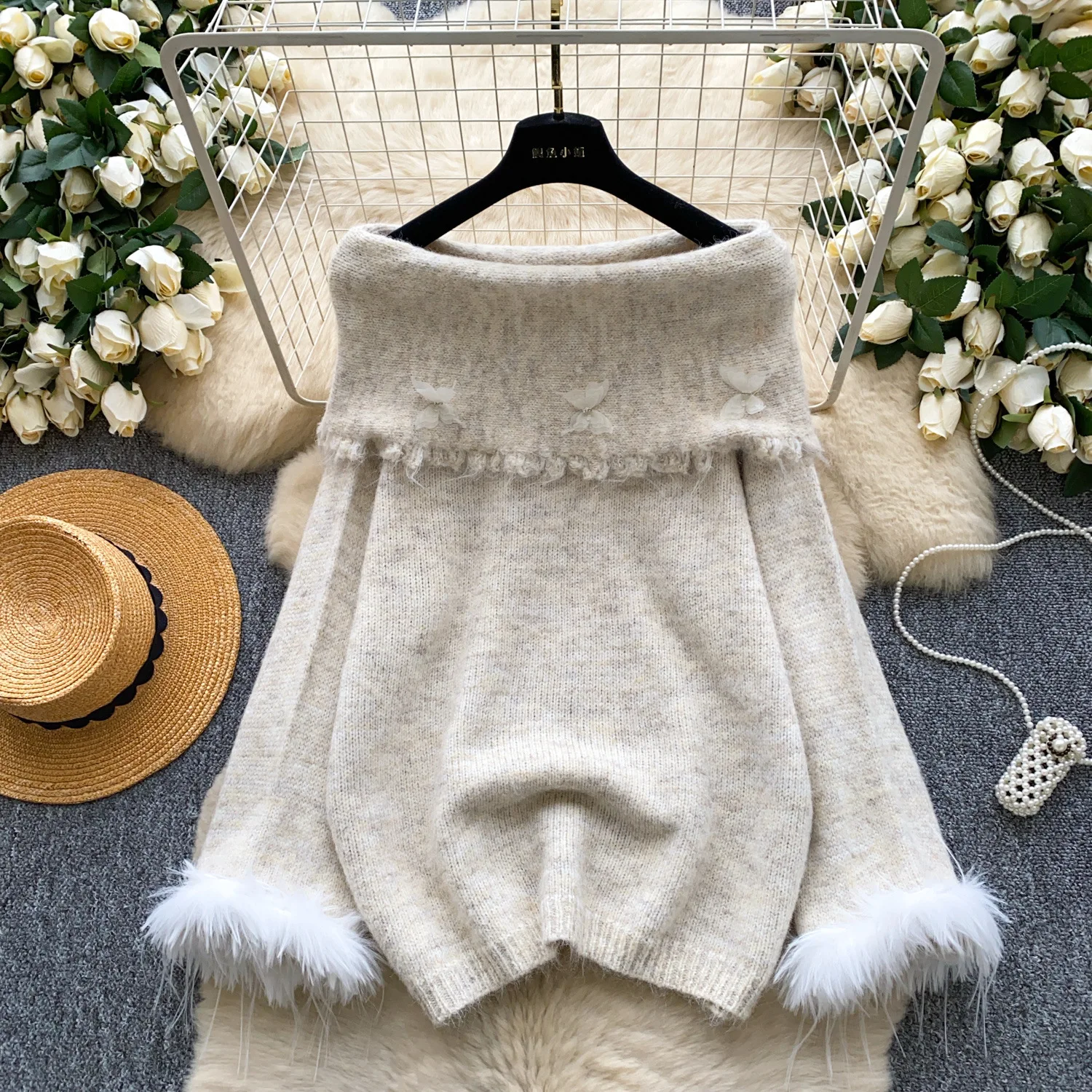 Женские пуловеры, свитера, вязаные джемперы, расшитые бисером и бабочкой, однотонные, с разрезом на шее, с длинными рукавами, легкая эластичная, свободная, повседневная, осень 2023 г.
Женские пуловеры, свитера, вязаные джемперы, расшитые бисером и бабочкой, однотонные, с разрезом на шее, с длинными рукавами, легкая эластичная, свободная, повседневная, осень 2023 г.