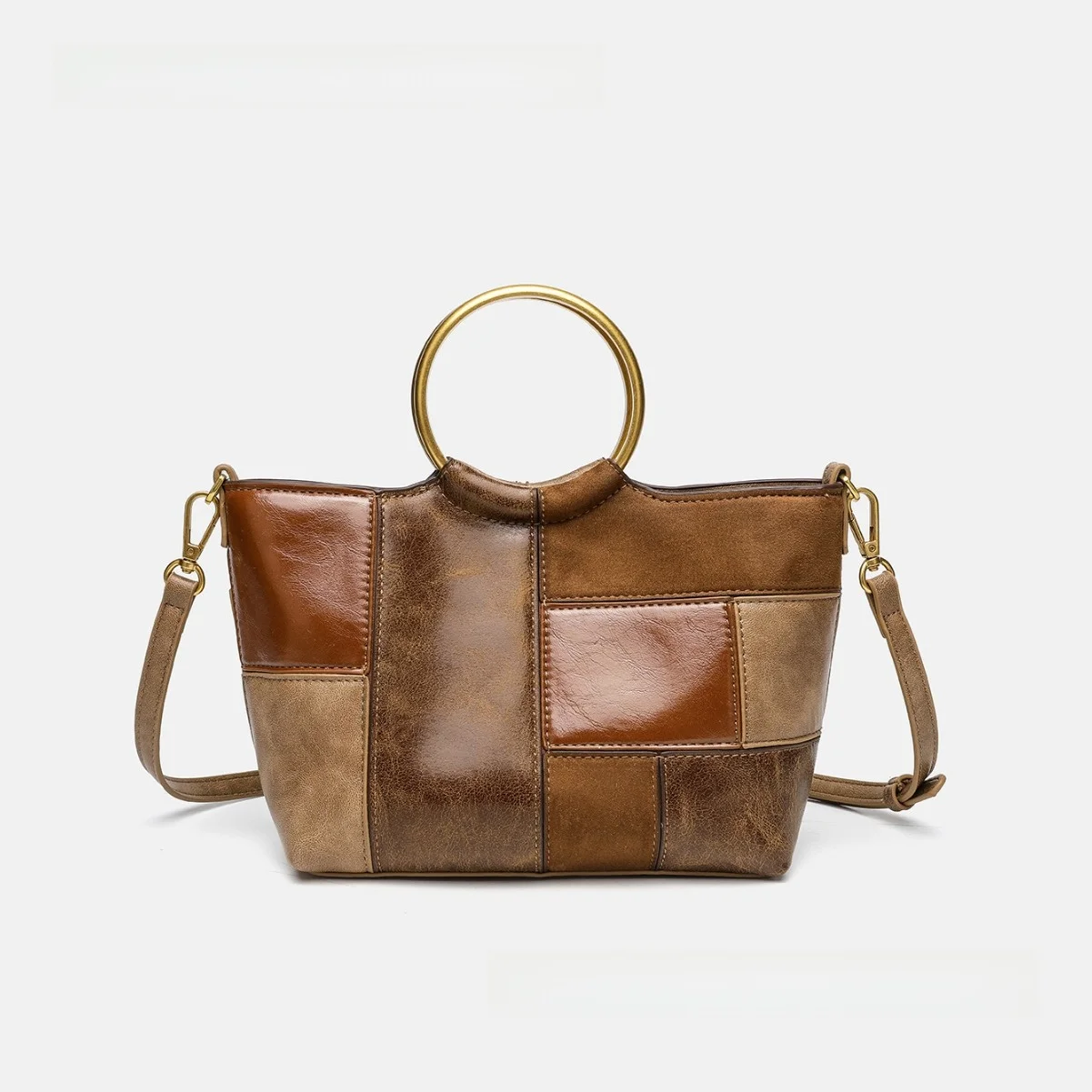 Fashionable Commuter Women's Tote Bag Color Block PU Leather Handbag Magnetic Buckle Closure Single Strap Small Size Daily Use
Fashionable Commuter Women's Tote Bag Color Block PU Leather Handbag Magnetic Buckle Closure Single Strap Small Size Daily Use