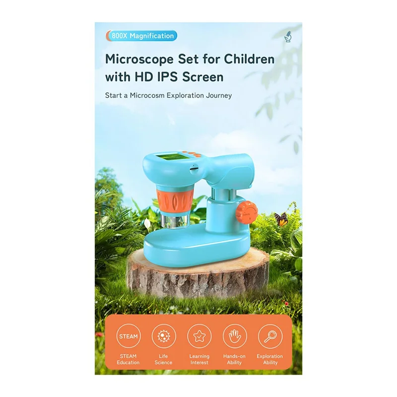 A73E-Digital Microscope 800X Microscope Kit 2" LCD Screen Portable USB To PC Connection Ideal Gift For Kids For Kid Birthday Gif
A73E-Digital Microscope 800X Microscope Kit 2" LCD Screen Portable USB To PC Connection Ideal Gift For Kids For Kid Birthday Gif