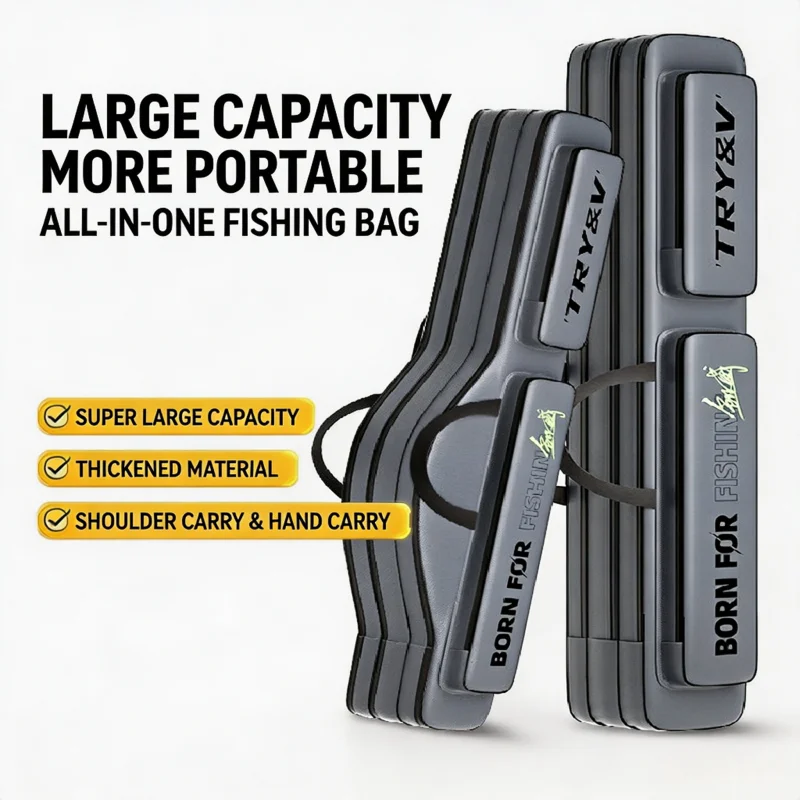 TRUVEX LingTian Waterproof Fishing Rod Bag Large Capacity Big Belly Canvas Tackle Organizer Padded Strap Fishing Gear Bag
TRUVEX LingTian Waterproof Fishing Rod Bag Large Capacity Big Belly Canvas Tackle Organizer Padded Strap Fishing Gear Bag