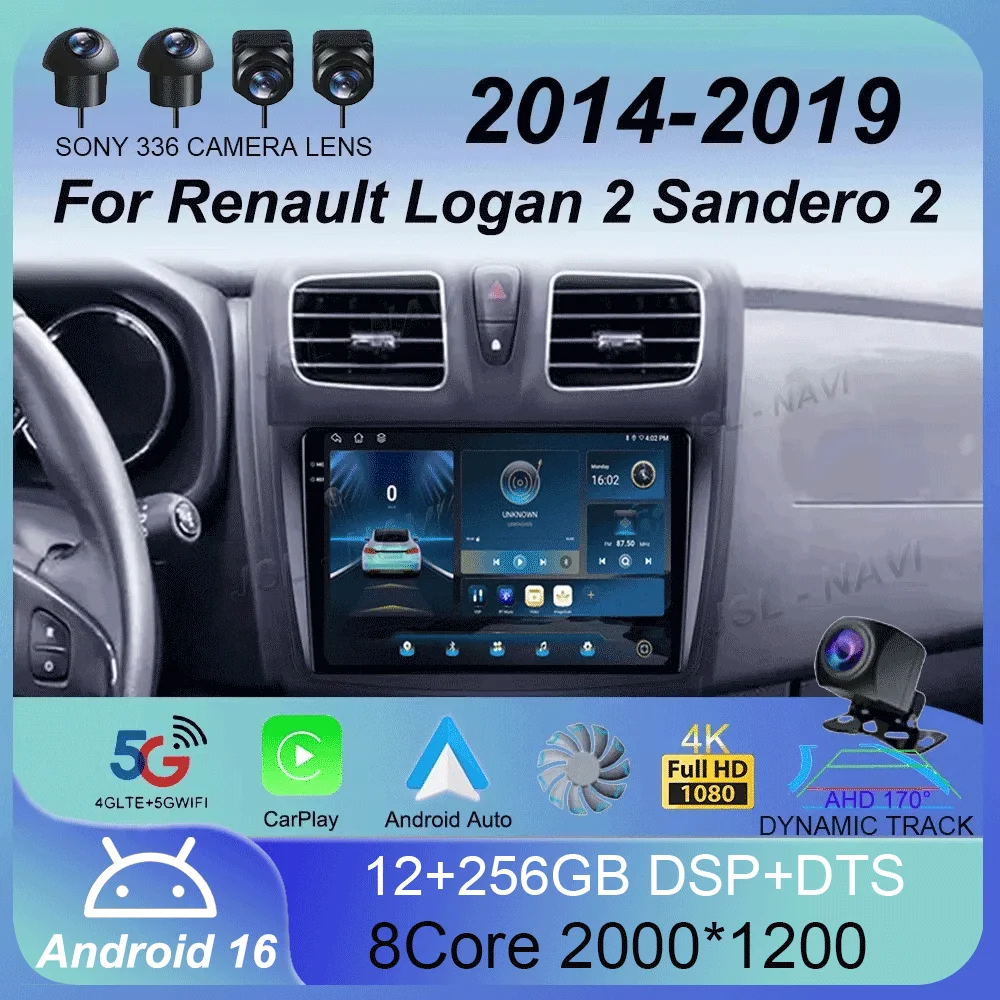 Android 16 Car Radio Multimedia Video Player For Renault Logan 2 Sandero 2 2014 -2019 Symbol 2 Din Auto Carplay gps dvd
Android 16 Car Radio Multimedia Video Player For Renault Logan 2 Sandero 2 2014 -2019 Symbol 2 Din Auto Carplay gps dvd